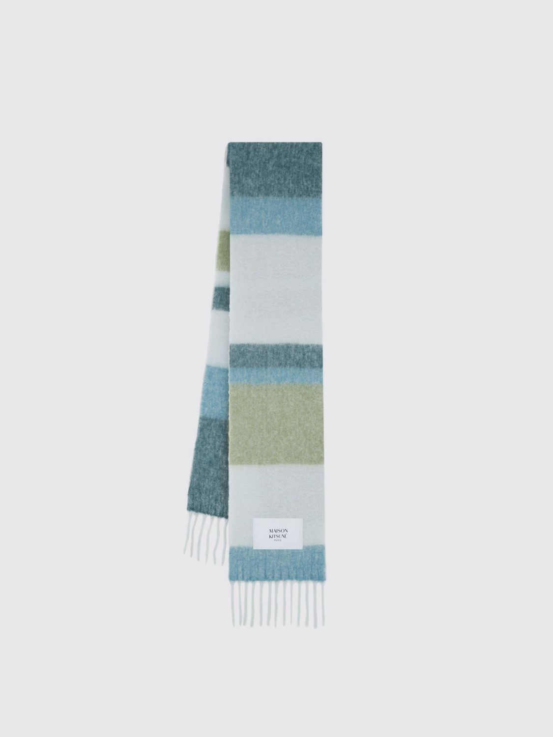 Giglio Sciarpa Kitsunè in lana di alpaca a righe jacquard