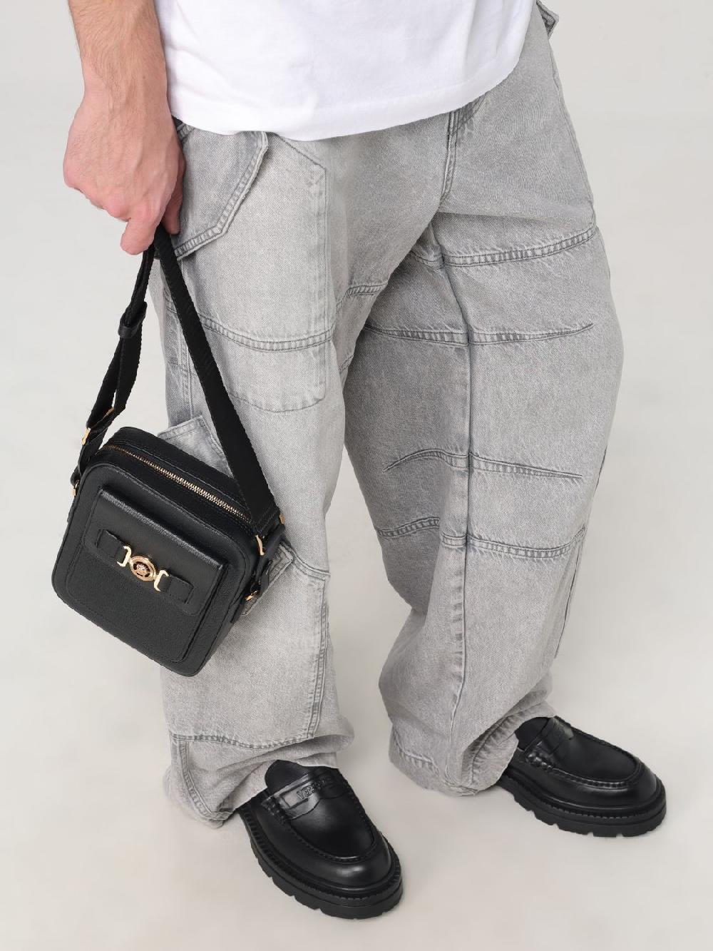Giglio Borsa Biggie Versace in pelle con Medusa Versace Promozione