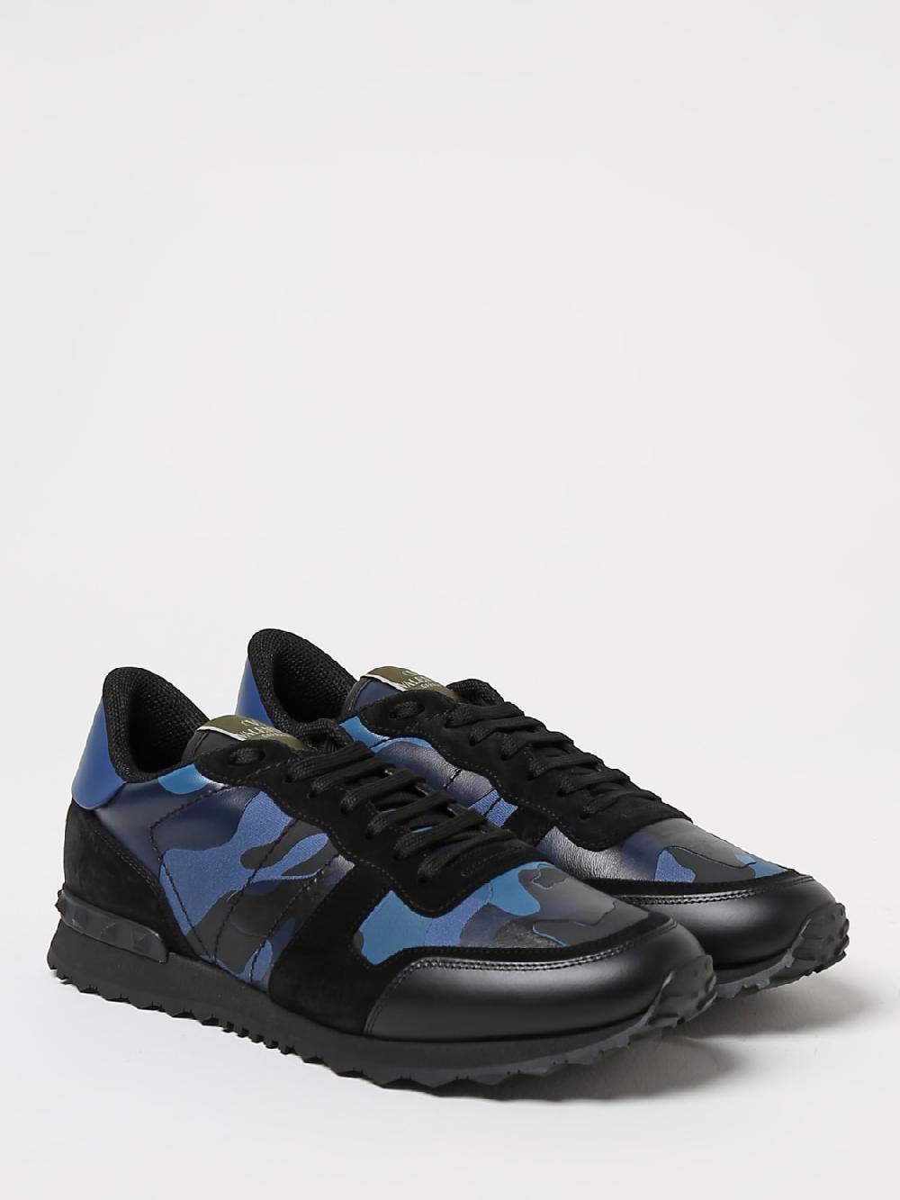 Giglio Sneakers Rockrunner Valentino Garavani in nappa e tessuto camouflage Consegna Veloce
