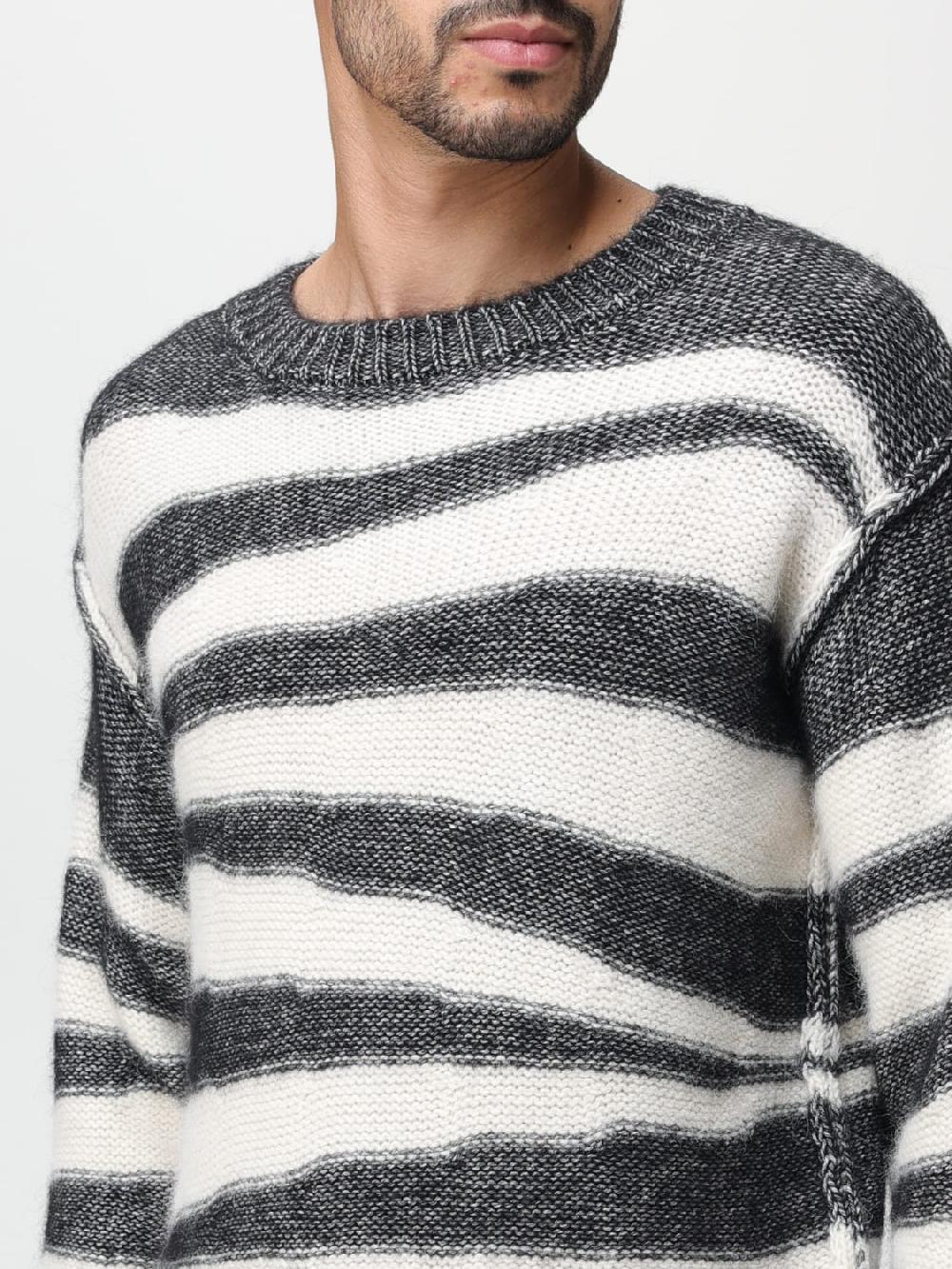Giglio Maglione A.P.C. in cotone e lana d'Alpaca con motivo a righe Offerte