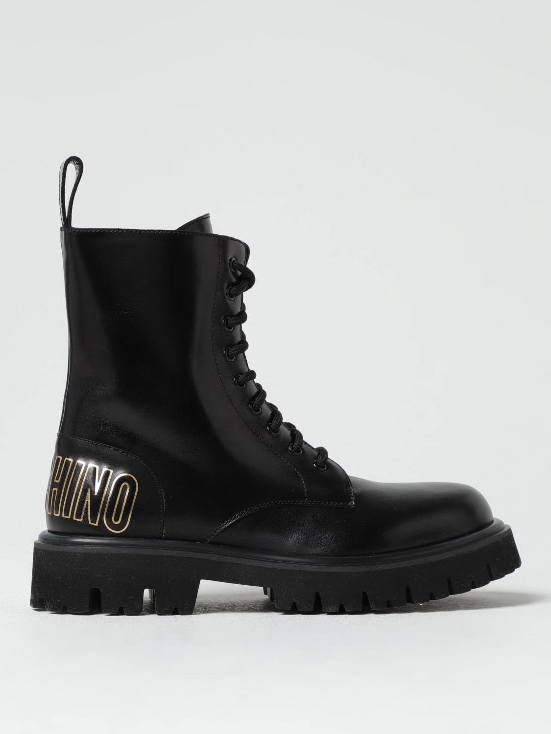 Giglio Stivaletto Moschino Couture in pelle con zip