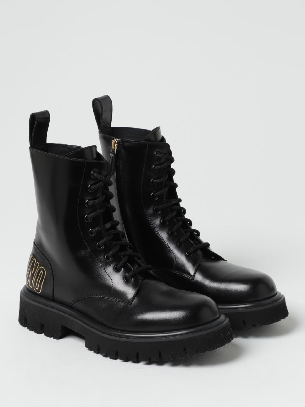 Giglio Stivaletto Moschino Couture in pelle con zip Vendita Economica