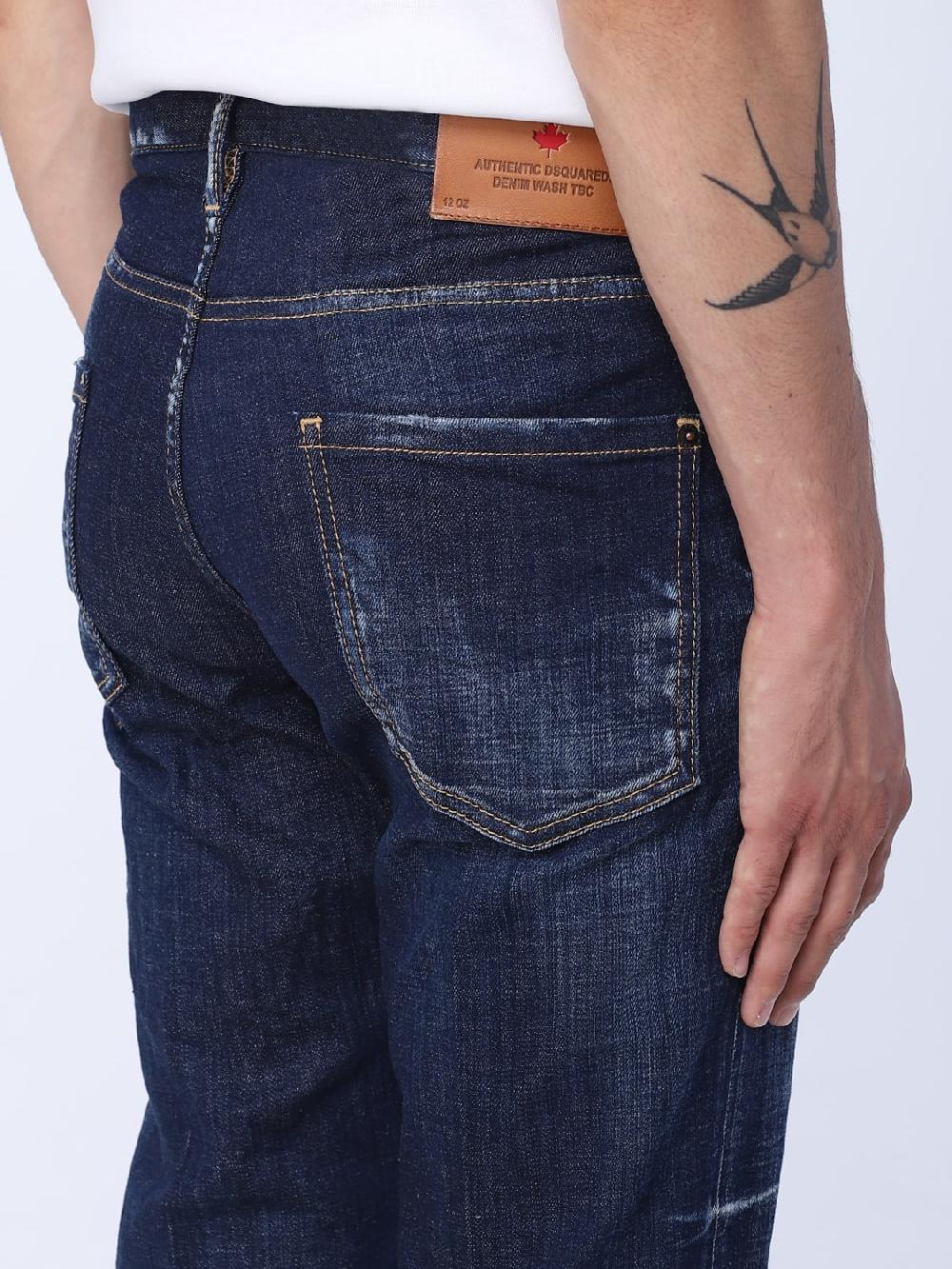Giglio Jeans Dsquared2 in denim stretch Saldi Di Fabbrica
