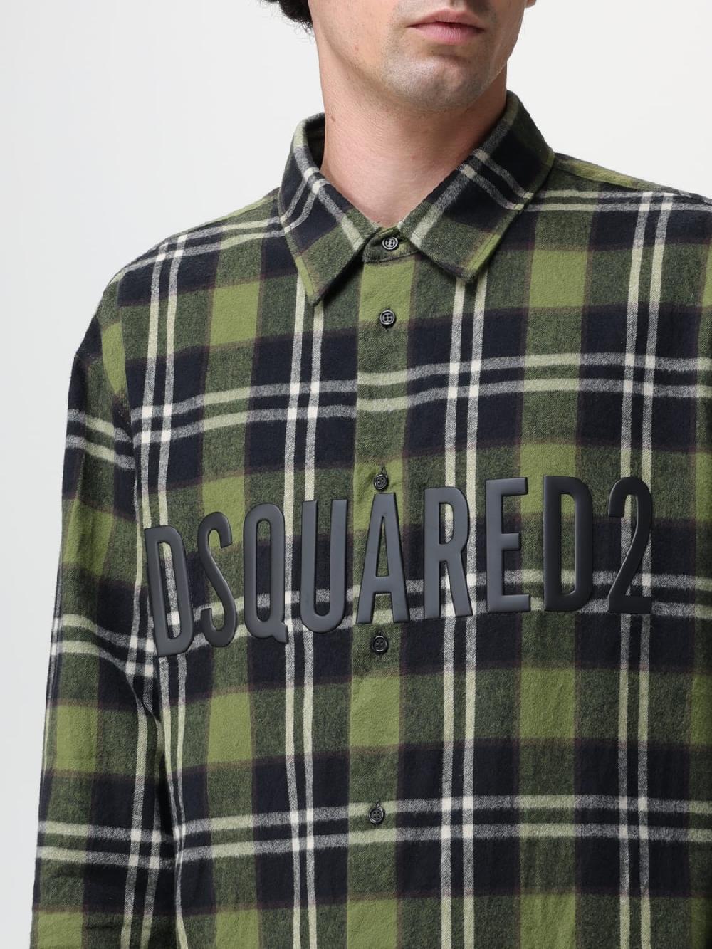 Giglio Camicia Dsquared2 in cotone con stampa tartan Nuova