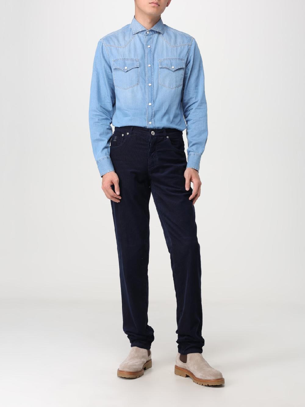 Giglio Pantalone Brunello Cucinelli in velluto a costine Offerta San Valentino