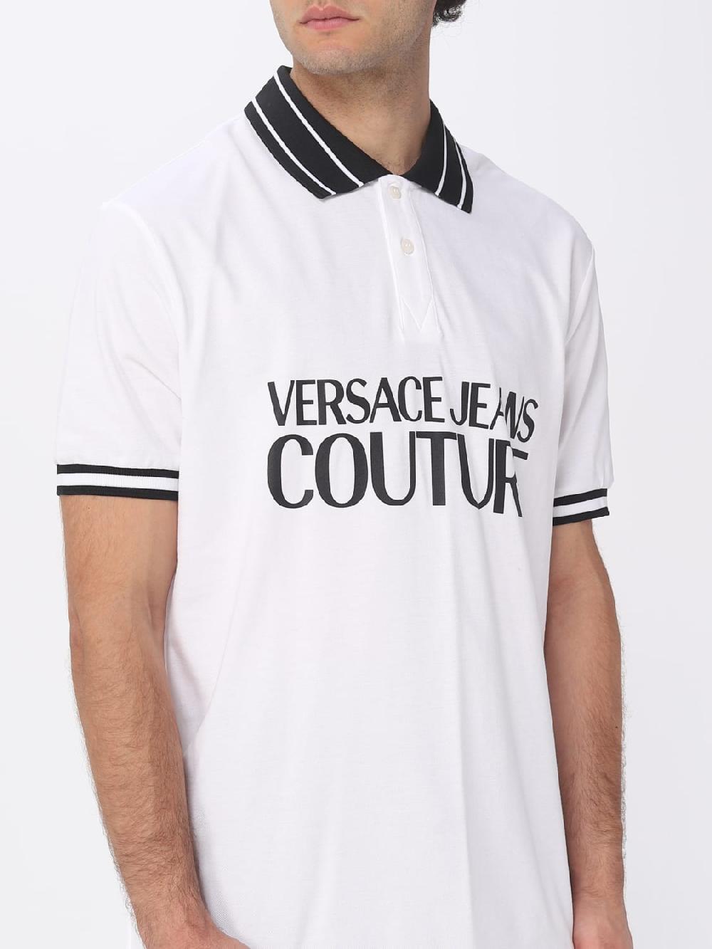 Giglio Polo Versace Jeans Couture in cotone con logo 50% di sconto con spedizione gratuita