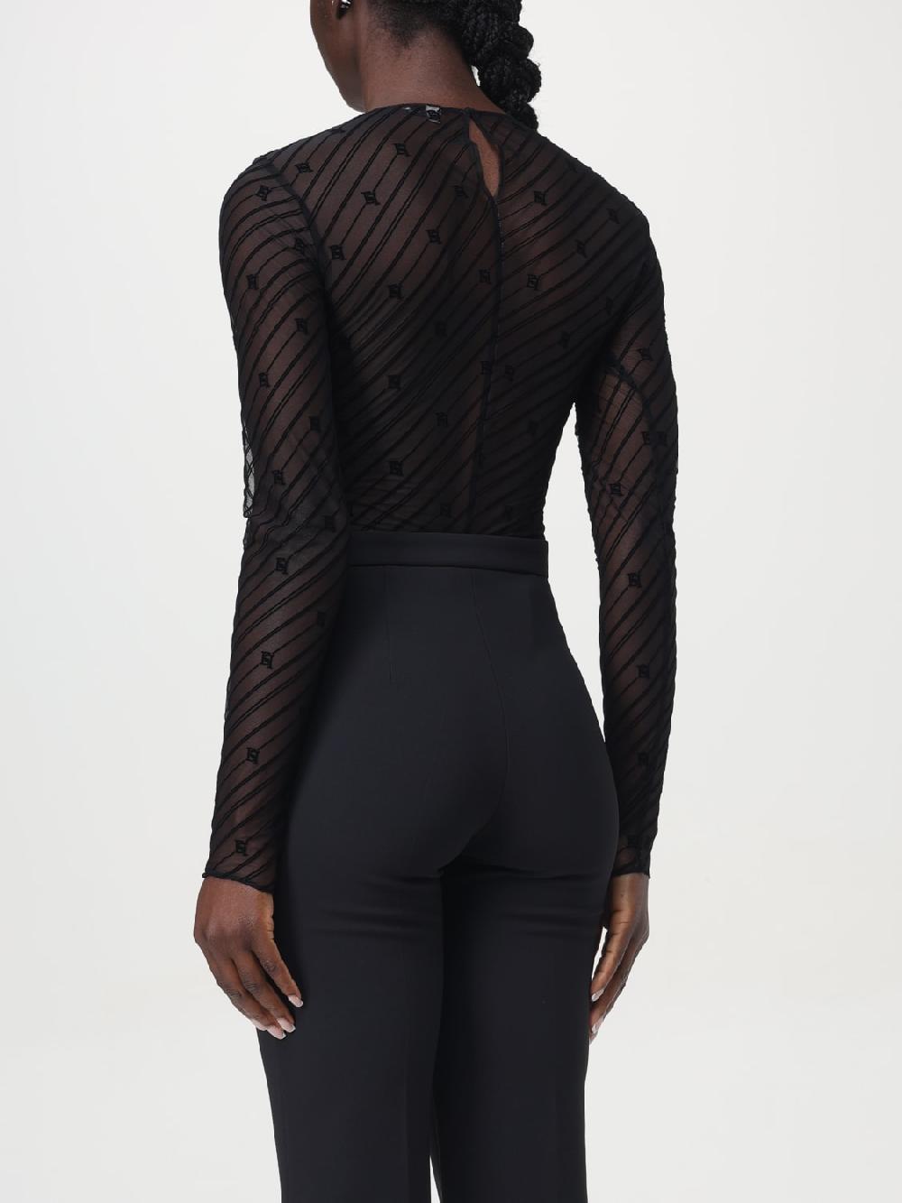 Giglio Body in tulle flock disegno diagonale Elisabetta Franchi Comprane uno, ottenene uno gratis