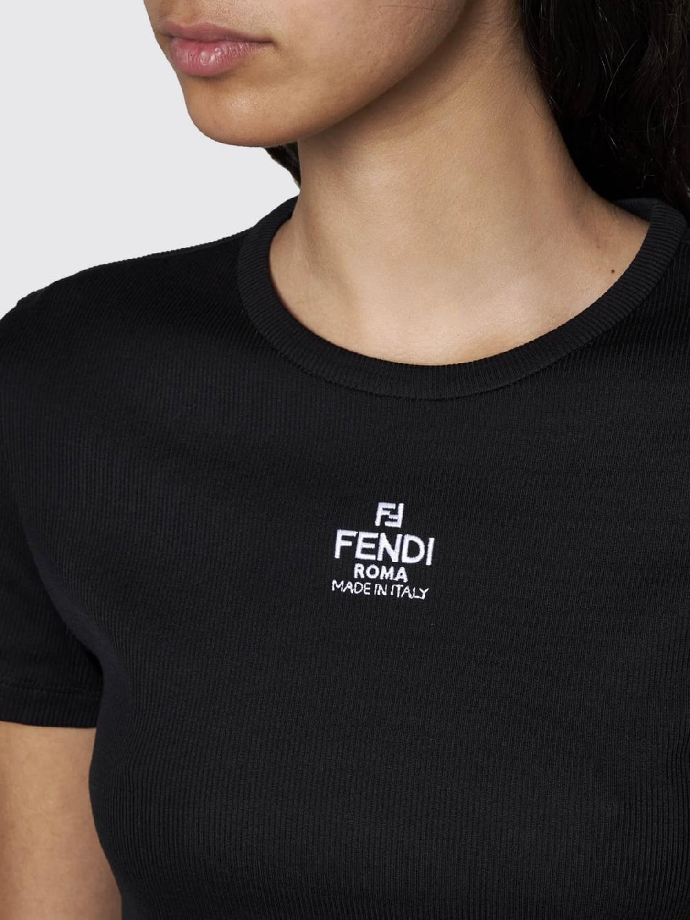 Giglio T-shirt Fendi in cotone stretch In Vendita