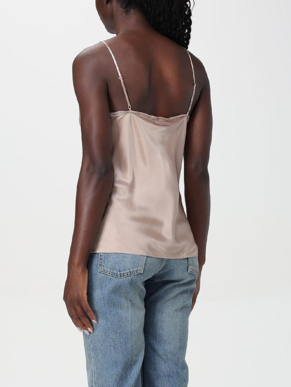 Giglio Top Saint Laurent in seta con pizzo Lightning offer