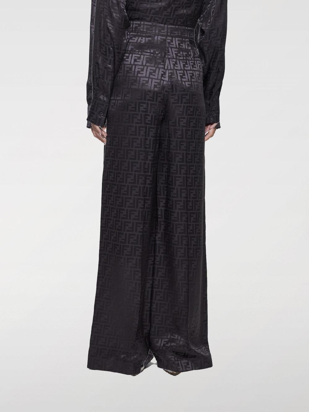 Giglio Pantalone Fendi in seta con monogram FF jacquard Ultimi tre giorni
