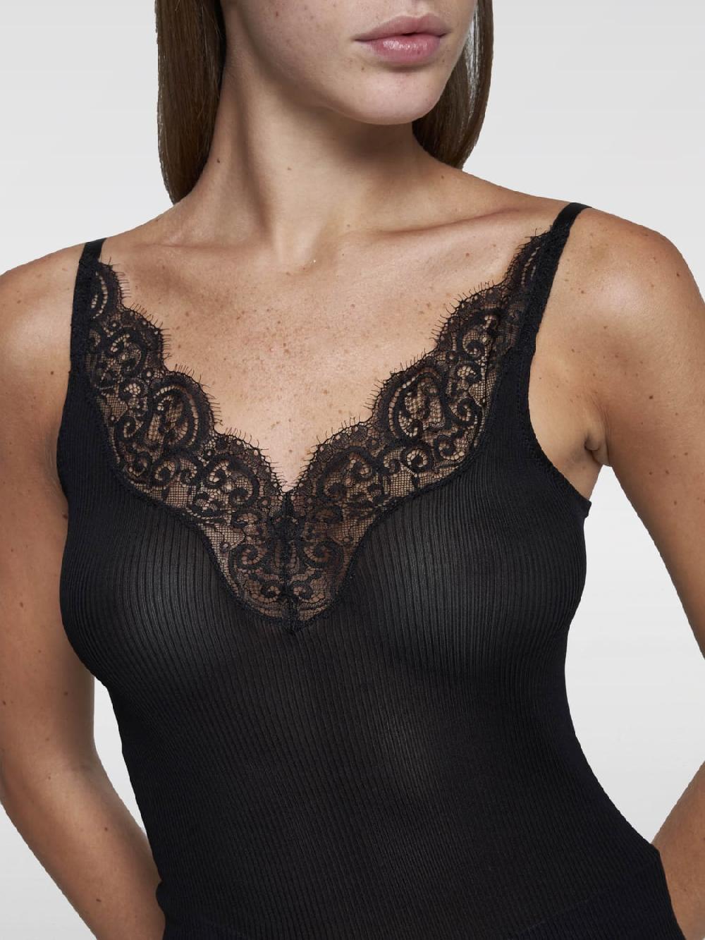 Giglio Top Saint Laurent in seta e pizzo Ultimo giorno
