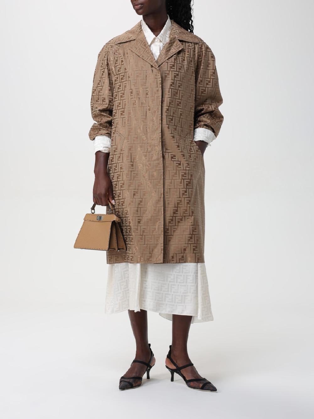 Giglio Cappotto FF Fendi in misto cotone Fino al 55% di sconto