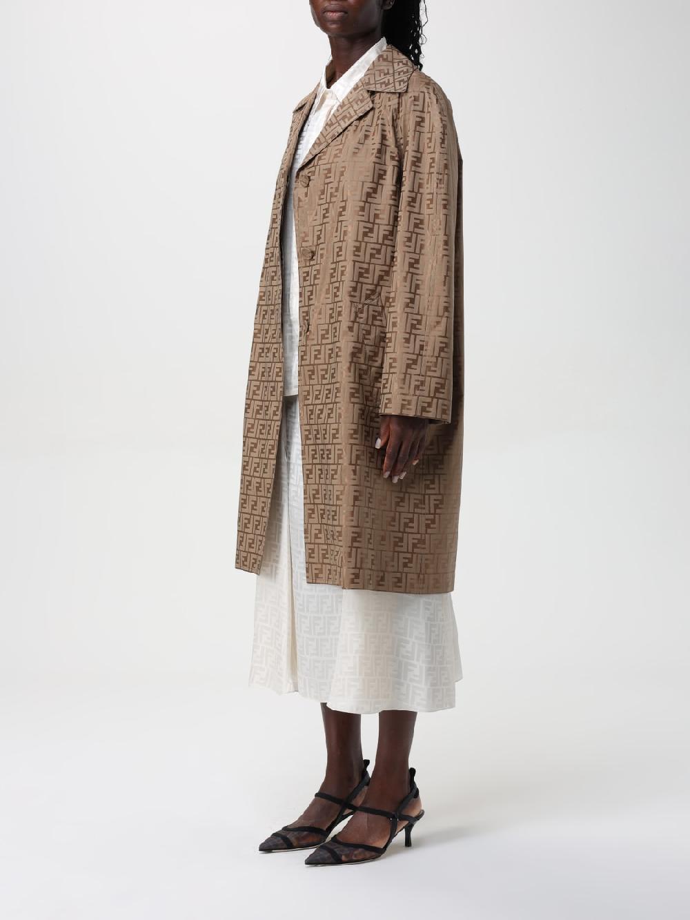 Giglio Cappotto FF Fendi in misto cotone Fino al 55% di sconto