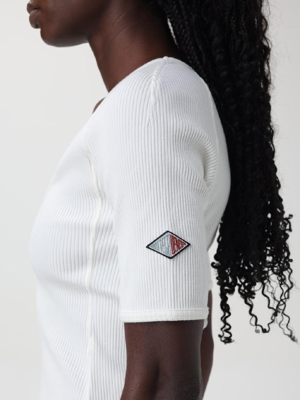 Giglio Top a costine con patch logo Bottega Veneta Sconti questo mese