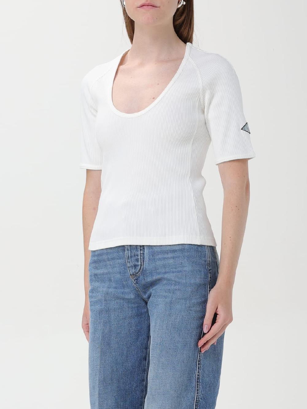 Giglio Top a costine con patch logo Bottega Veneta Pezzi Unici