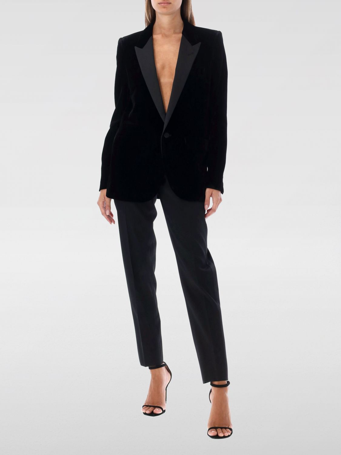 Giglio Blazer Saint Laurent in velluto Presa