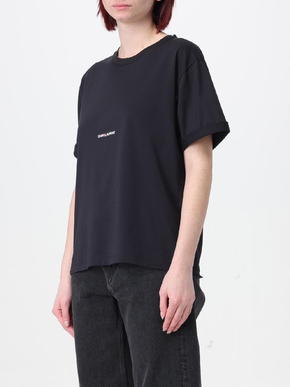 Giglio T-shirt basic Saint Laurent con logo Negozio
