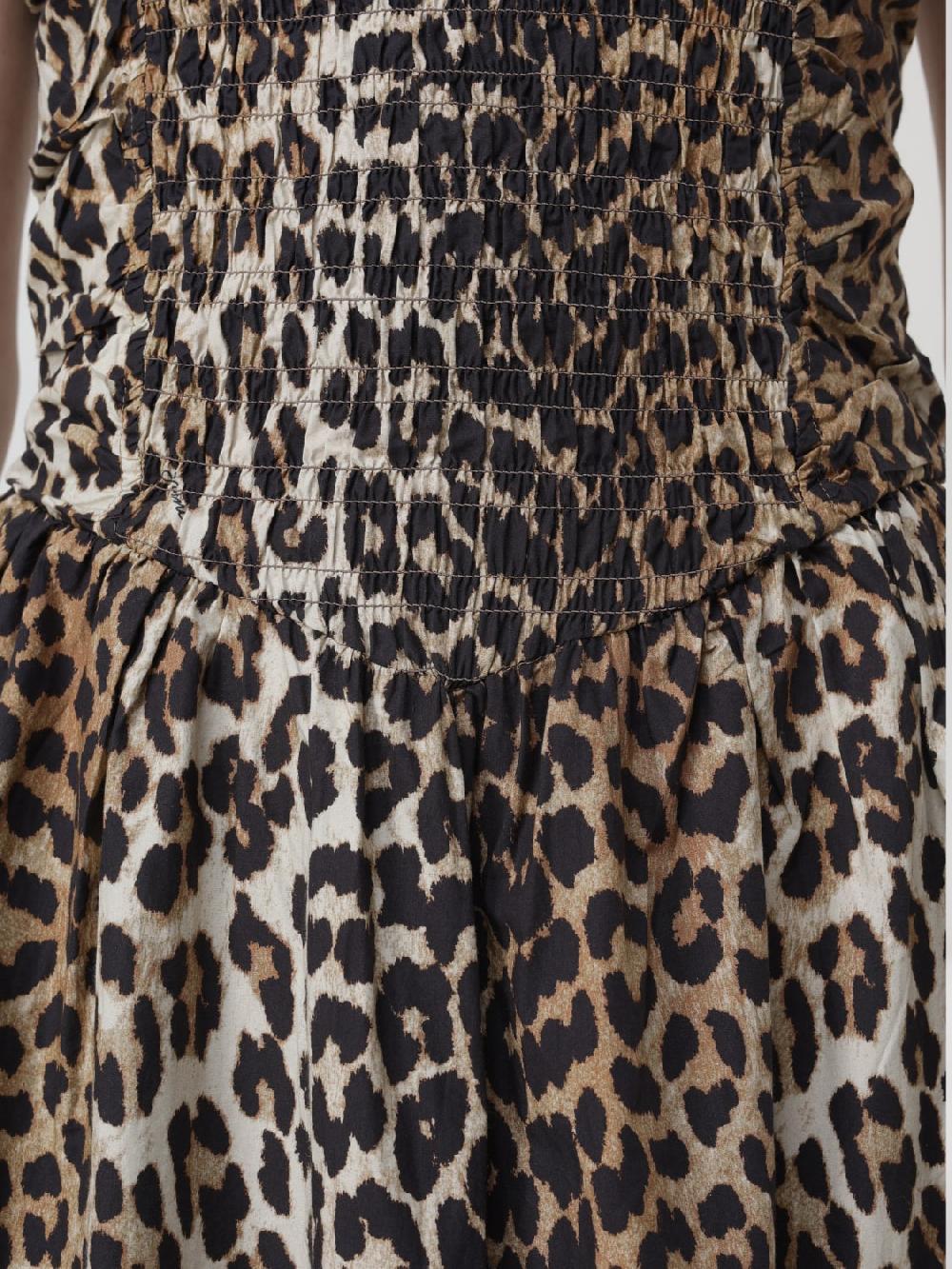 Giglio Abito lungo animalier Ganni in cotone organico Only for today