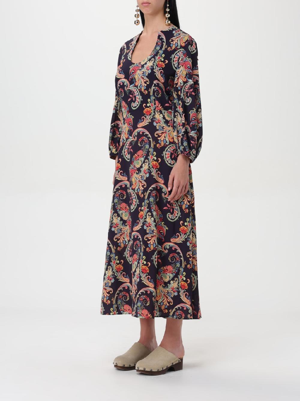Giglio Abito Paisley Etro Qualità Garantita