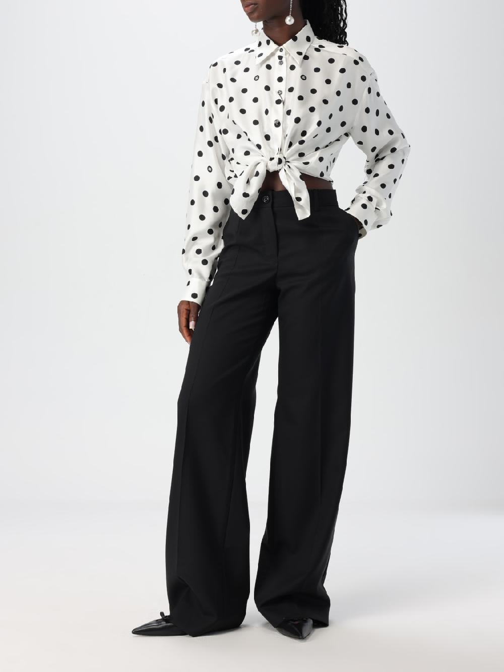 Giglio Camicia Dolce & Gabbana in seta a pois Fino al 50% di sconto