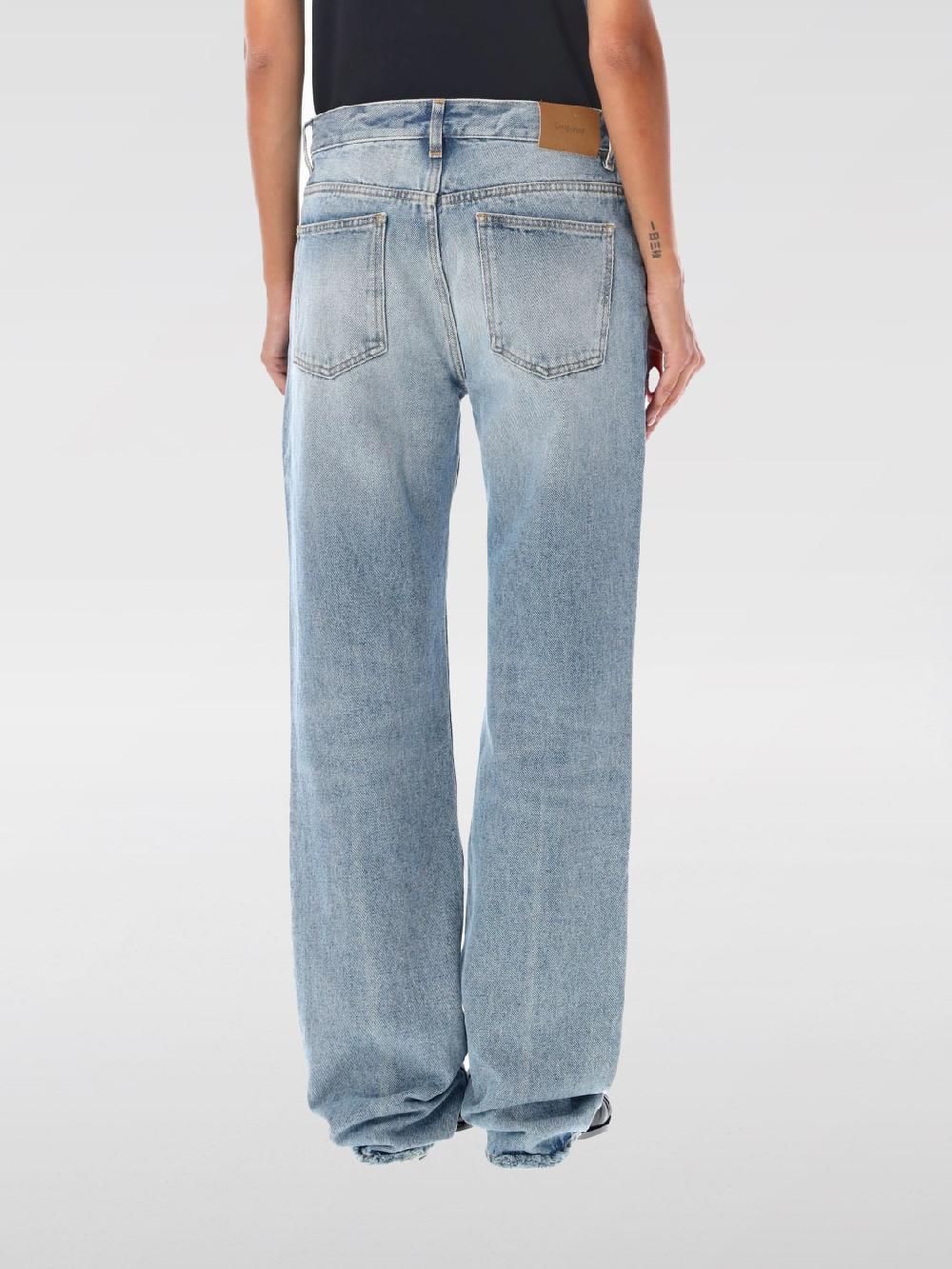 Giglio Jeans Saint Laurent in denim di cotone Nuovo