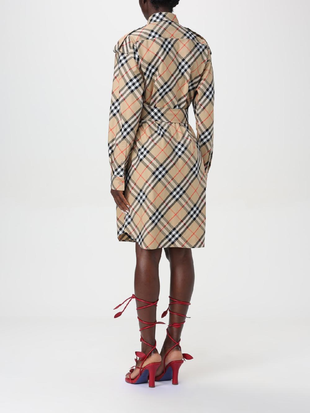 Giglio Abito di cotone check Burberry Promozione Limitata
